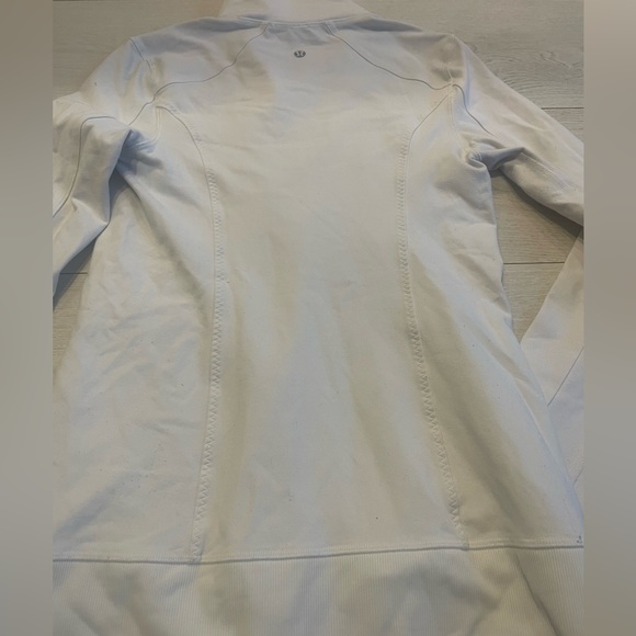 Lululemon white zip-up top. - Picture 4 of 4